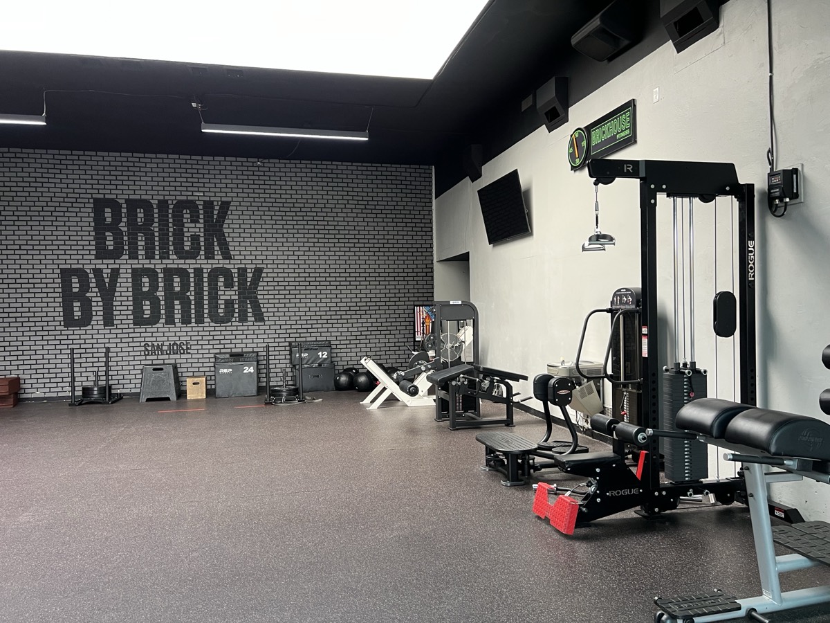 Brick House Fitness equipment wall